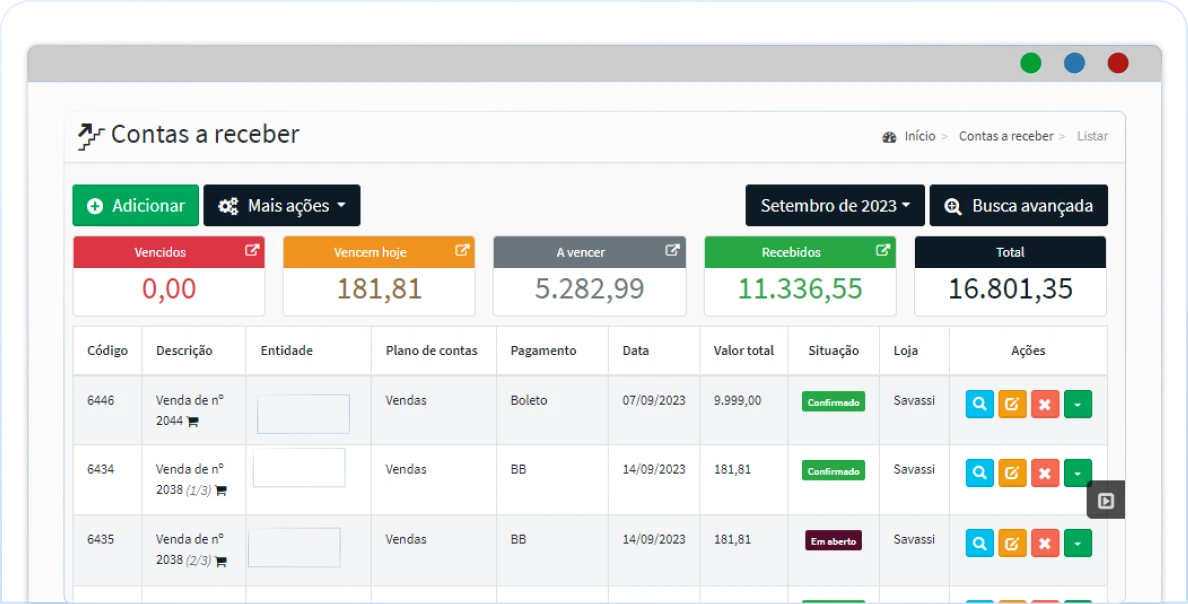 Controle Financeiro Gestão Financeira