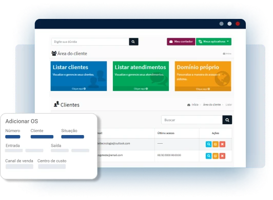 Programa Para Oficina Mecânica Área do cliente para acompanhar demandas
