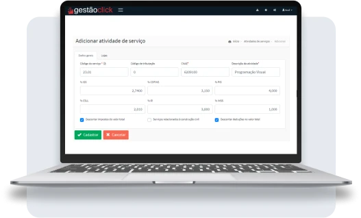 Cálculo automático dos impostos