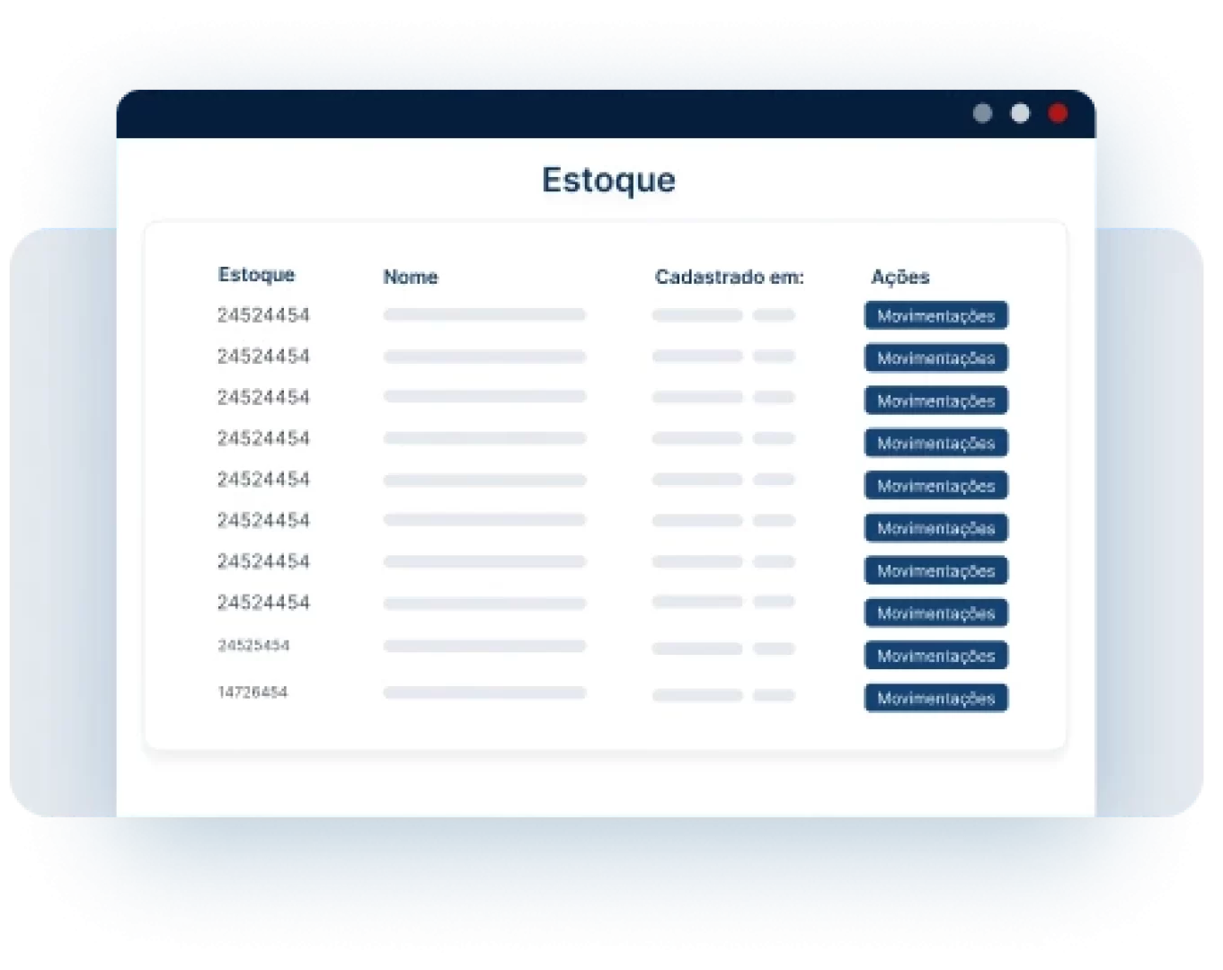 Sistema de Gestão de Compras Estoque atualizado em tempo real