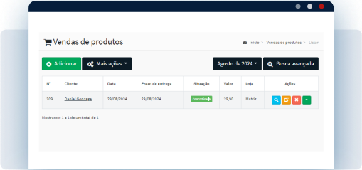 Controle de estoque e vendas 