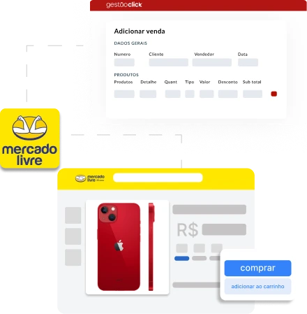 Sistema de gestão integrado ao Mercado Livre GestãoClick - Mercado Livre